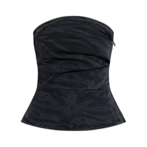 Rotate Strapless Ruched Detail Top