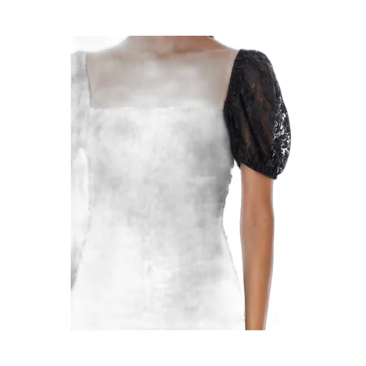 Rotate Ruched Lace Mini Dress
