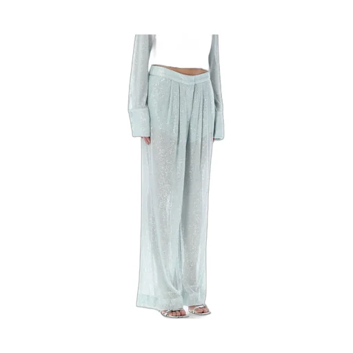 Rotate Sequin-Embellished Pleated Trousers