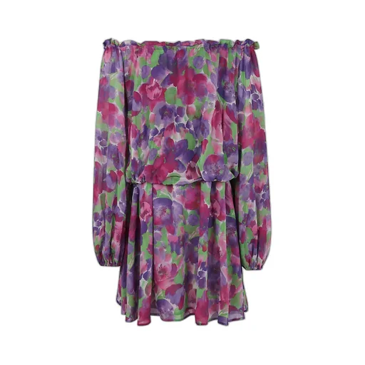 Rotate Light Flowy Flower Printed Mini Dress