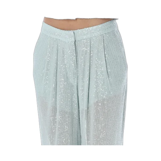 Rotate Sequin-Embellished Pleated Trousers
