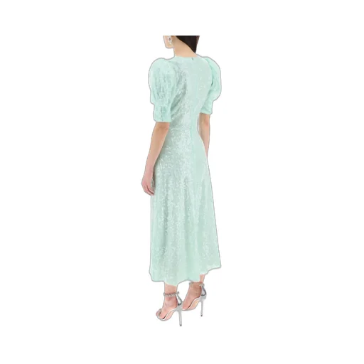 Rotate V-Neck Sequins Midi Dress