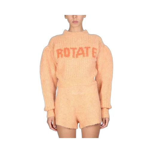 Rotate Adley Logo Intarsia Knit Jumper