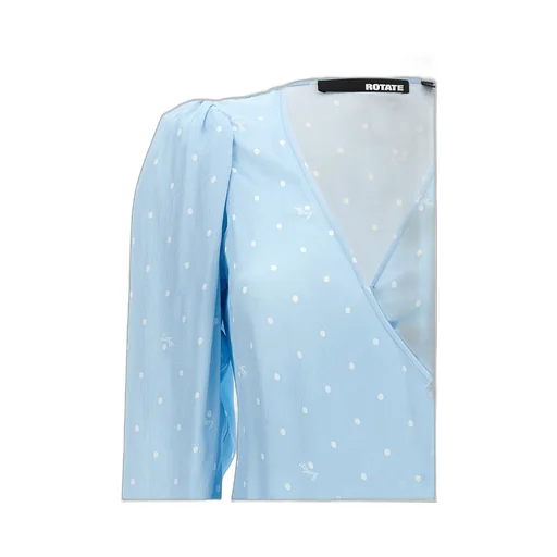 Rotate Textured Midi Wrap Dress