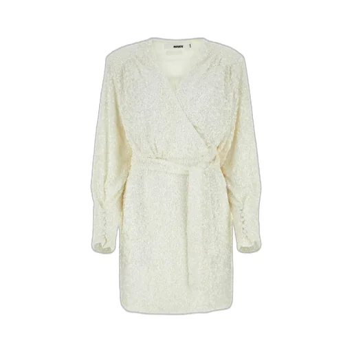 Rotate Sequin Embroidered Wrap Dress