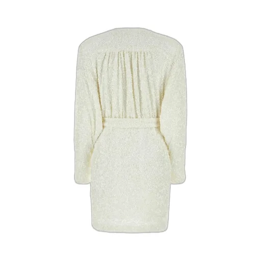 Rotate Sequin Embroidered Wrap Dress