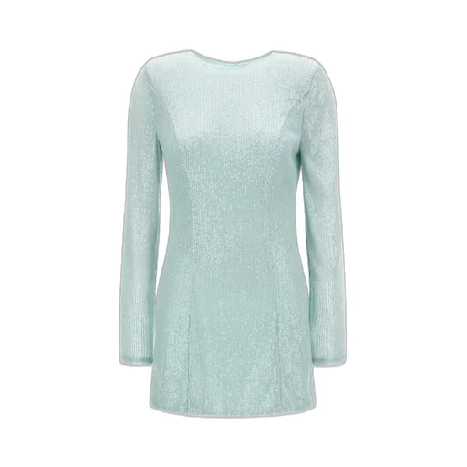 Rotate Open Back Sequinned Mini Dress