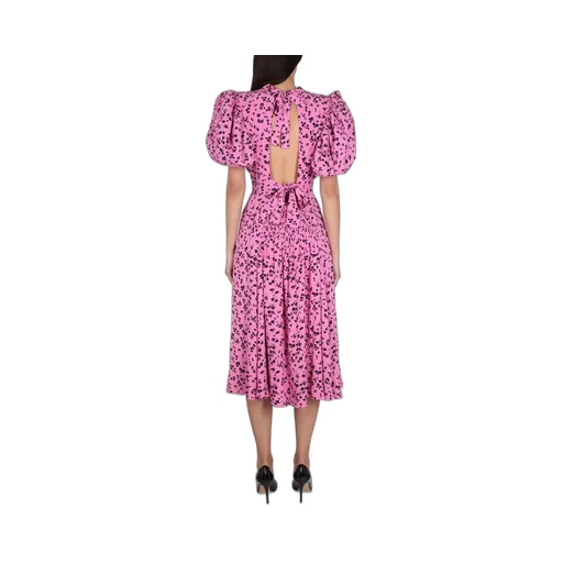 Rotate Allover Floral Printed Cut-Out Dress