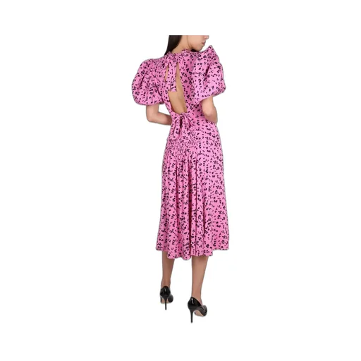 Rotate Allover Floral Printed Cut-Out Dress