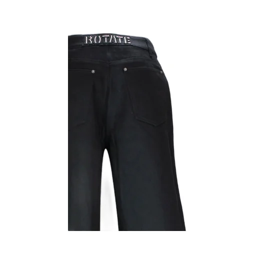 Rotate Logo-Embellished Wide-Leg Jeans