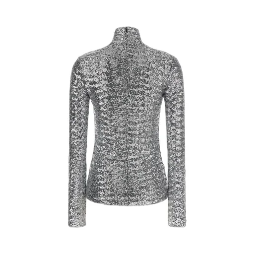 Rabanne Sequin Turtle-Neck Top