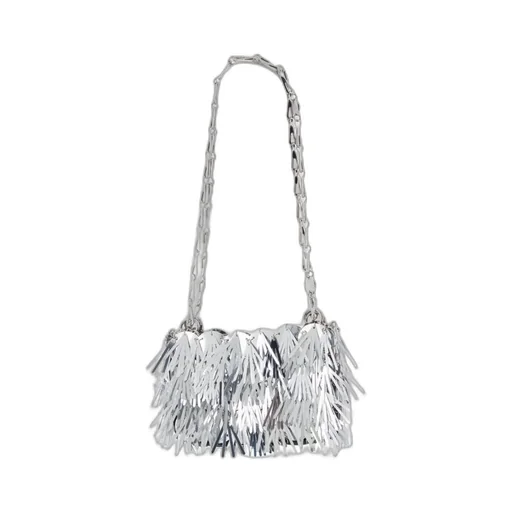 Rabanne Sequin-Embellished Chained Fringed Shoulder Bag