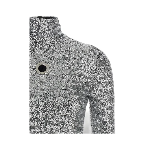 Rabanne Sequin Turtle-Neck Top