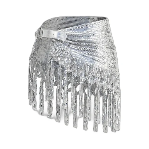 Rabanne Chainmail Embellished Fringed Belt
