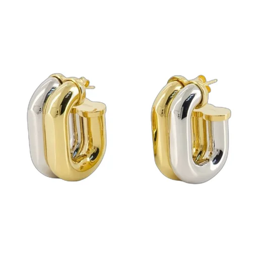 Rabanne Two-Tone Hoop Earrings