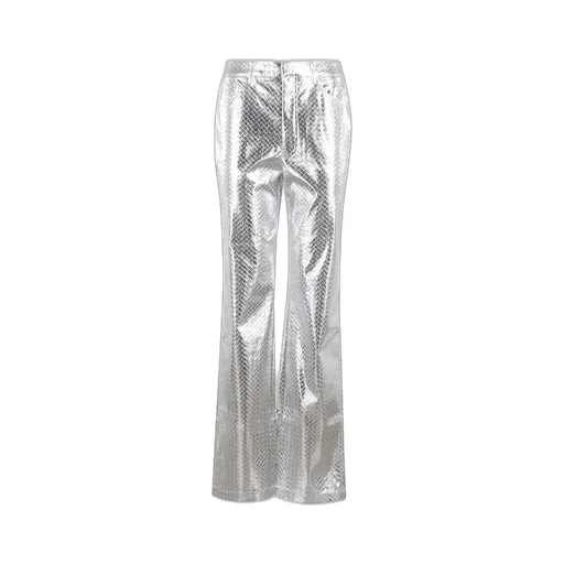 Rotate Metallic Effect Wide-Leg Trousers