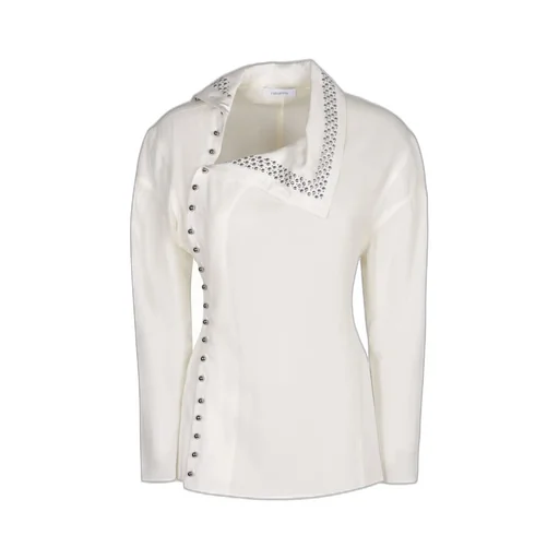 Rabanne Stud Detailed Long-Sleeved Top