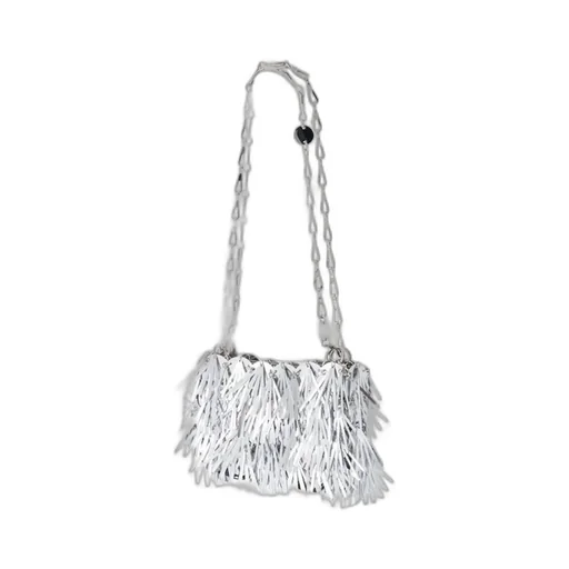 Rabanne Sequin-Embellished Chained Fringed Shoulder Bag