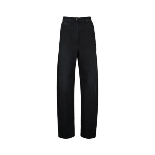 Prada Logo-Patch Wide Leg Jeans