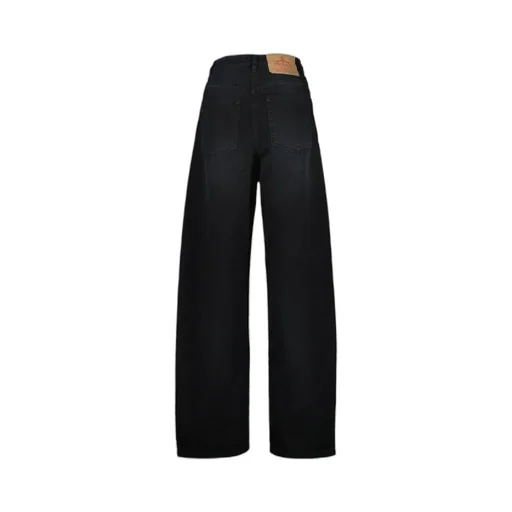Prada Logo-Patch Wide Leg Jeans