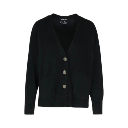 Purotatto Ribbed Trim Cardigan