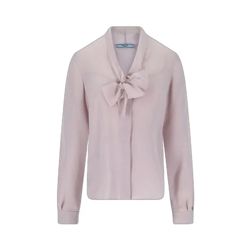 Prada Long-Sleeved V-Neck Shirt