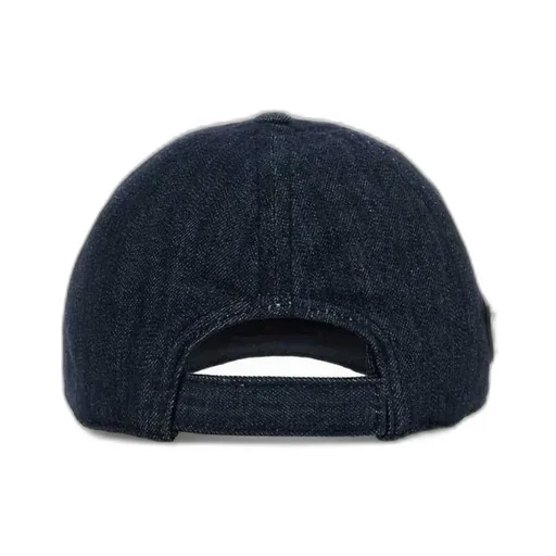 Prada Triangle-Logo Denim Baseball Cap