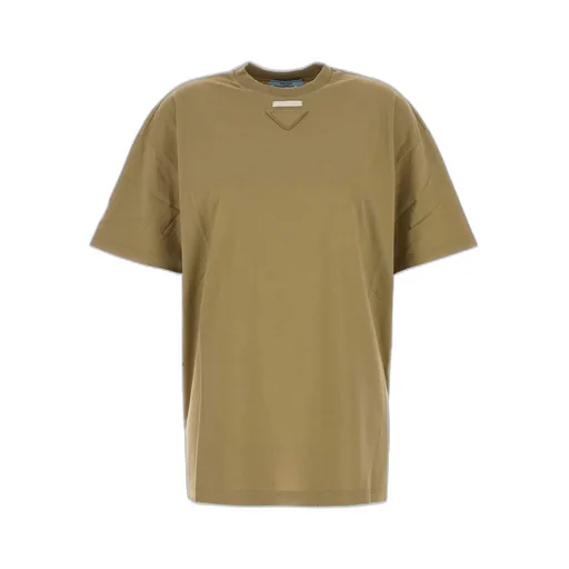 Prada Logo Triangle Crewneck T-Shirt