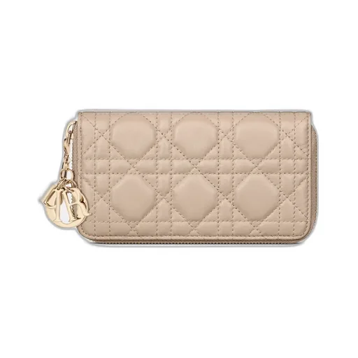 Medium Lady Dior Zipped Wallet