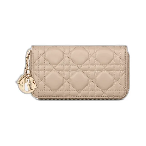 Medium Lady Dior Zipped Wallet