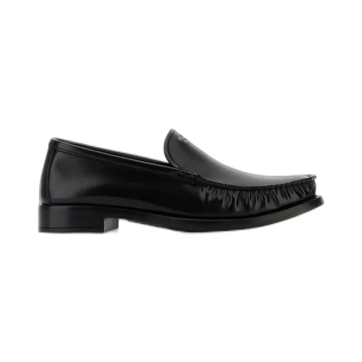 Prada Logo-Debossed Ruched Loafers
