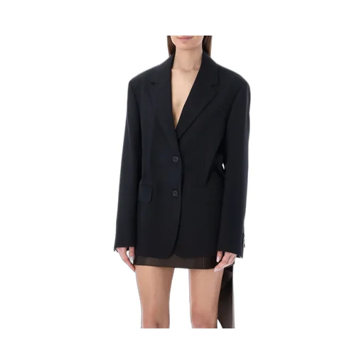 Prada Single Breasted Belted Tailored Blazer