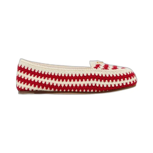 Prada Embroidered Crochet Loafers