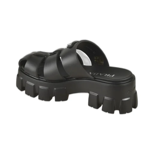 Prada Monolith Caged Mules
