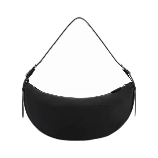 Prada Triangle-Logo Demi-Lune Shoulder Bag