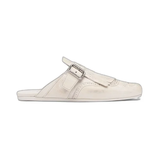 Prada Fringe-Detailed Slip-On Mules