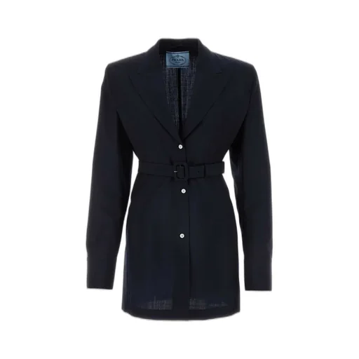 Prada Belted Single-Breasted Blazer