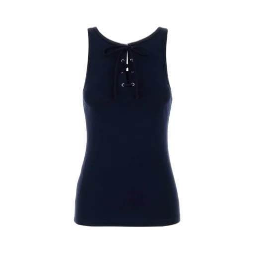 Prada Triangle-Patch Scoop Neck Tank Top