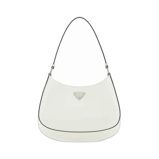 Prada Cleo Logo Plaque Shoulder Bag