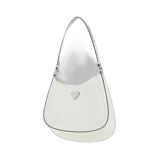 Prada Cleo Logo Plaque Shoulder Bag