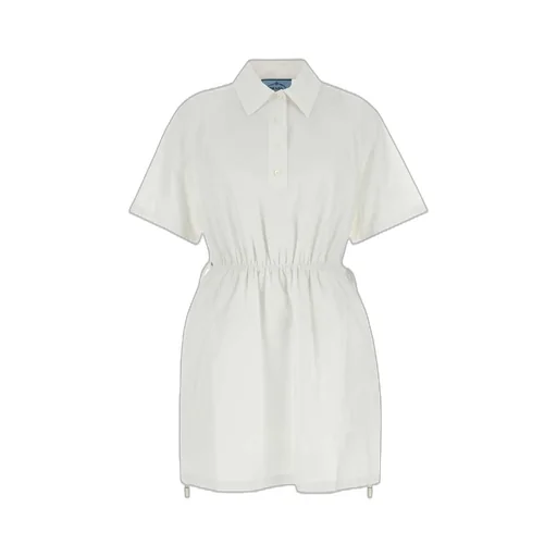 Prada Short-Sleeved Drawstring Dress