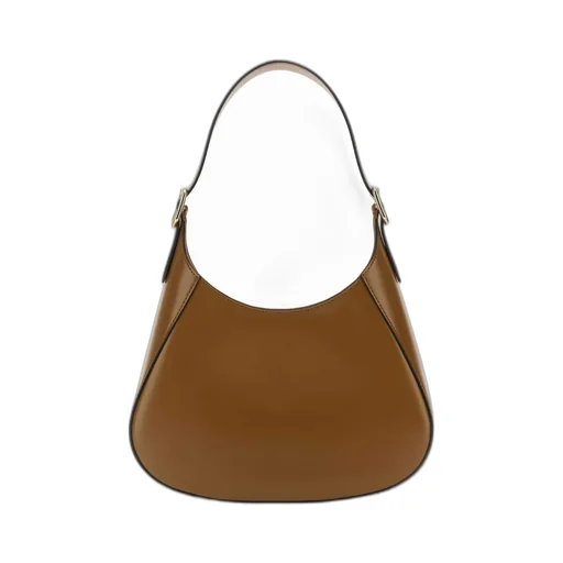 Prada Logo Plaque Zip-Up Hobo Bag