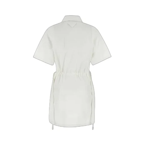 Prada Short-Sleeved Drawstring Dress