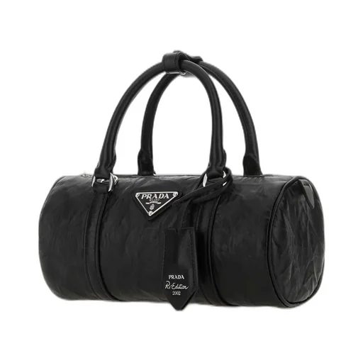 Prada Logo-Plaque Top Handle Bag