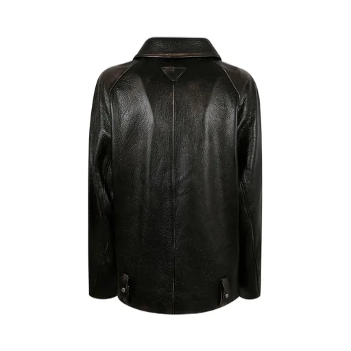Prada Straight-Point Collared Zip-Up Jacket