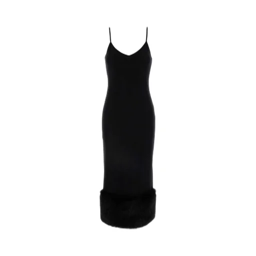 Prada V-Neck Jersey Midi Dress
