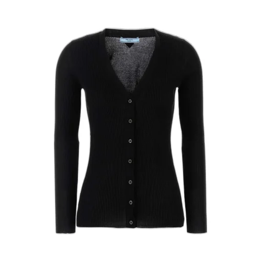 Prada Long Sleeved Knitted Cardigan