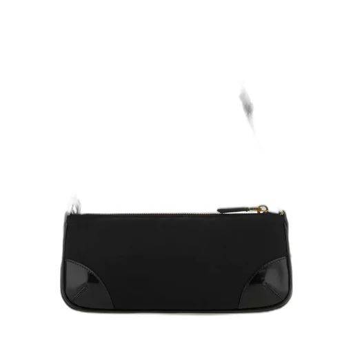 Prada Logo Plaque Zipped Shoulder Bag