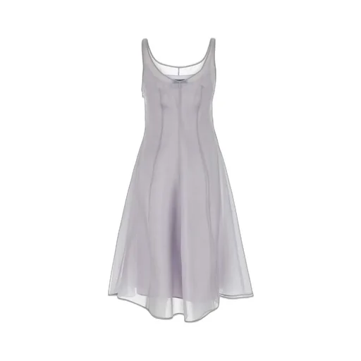 Prada Scoop Neck Sleeveless Midi Dress