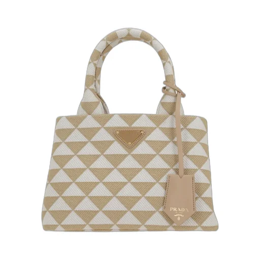 Prada Symbole Embroidered Top Handle Bag